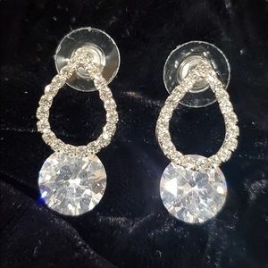 NWOTCubic Zirconia Tear Drop Earrings